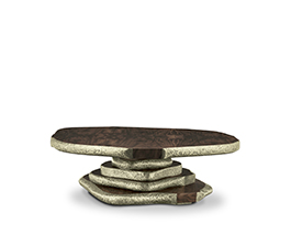 LATZA | Walnut Root Veneer Center Table Modern Design by BRABBU 